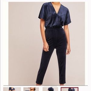 Anthro velour jumpsuit